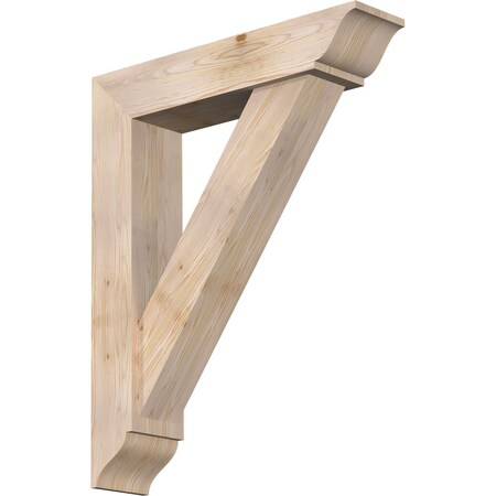 Ekena Millwork Traditional Traditional Smooth Bracket w/ Offset Brace, Douglas Fir, 7 1/2"W x 34"D x 42"H BKT0806X34X42TRA01SDF